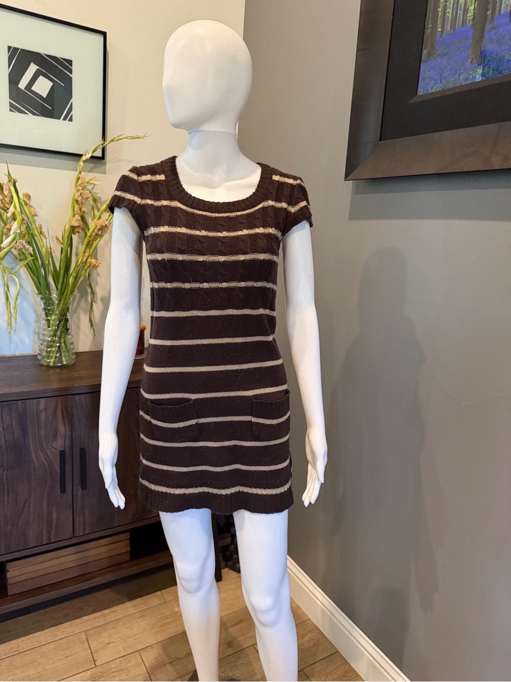Forever 21 Brown Knit Dress - small
